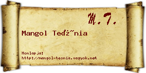 Mangol Teónia névjegykártya